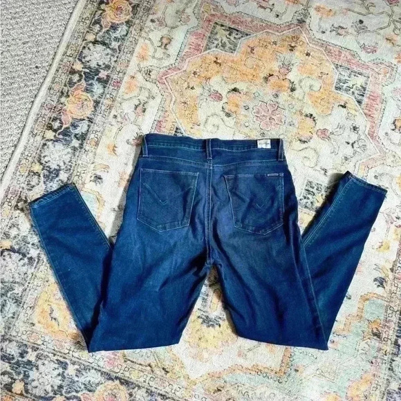 Hudson Natalie Super Skinny Jeans Womens 29 Denim Pockets Blue Medium Wash Zip - Picture 4 of 5